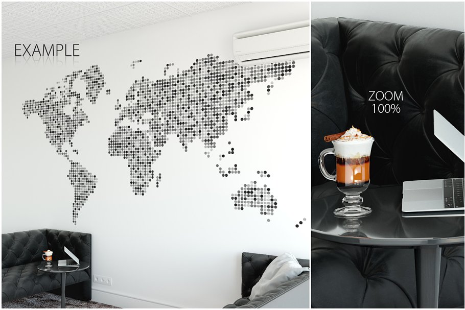 办公室墙纸设计样机模板合集 OFFICE Interior Wall Mockup Bundle插图(12)