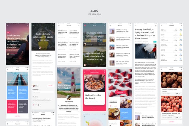 200+界面模板多用途 APP UI 套件 PORTAL UI PACK @1x FOR SKETCH APP插图(15)