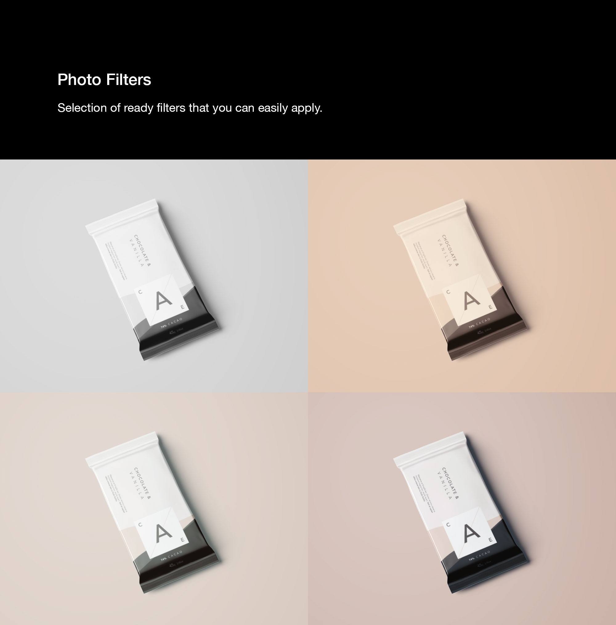 高级巧克力棒食品包装设计效果PSD样机 Premium Chocolate Bar Mockup插图(8)