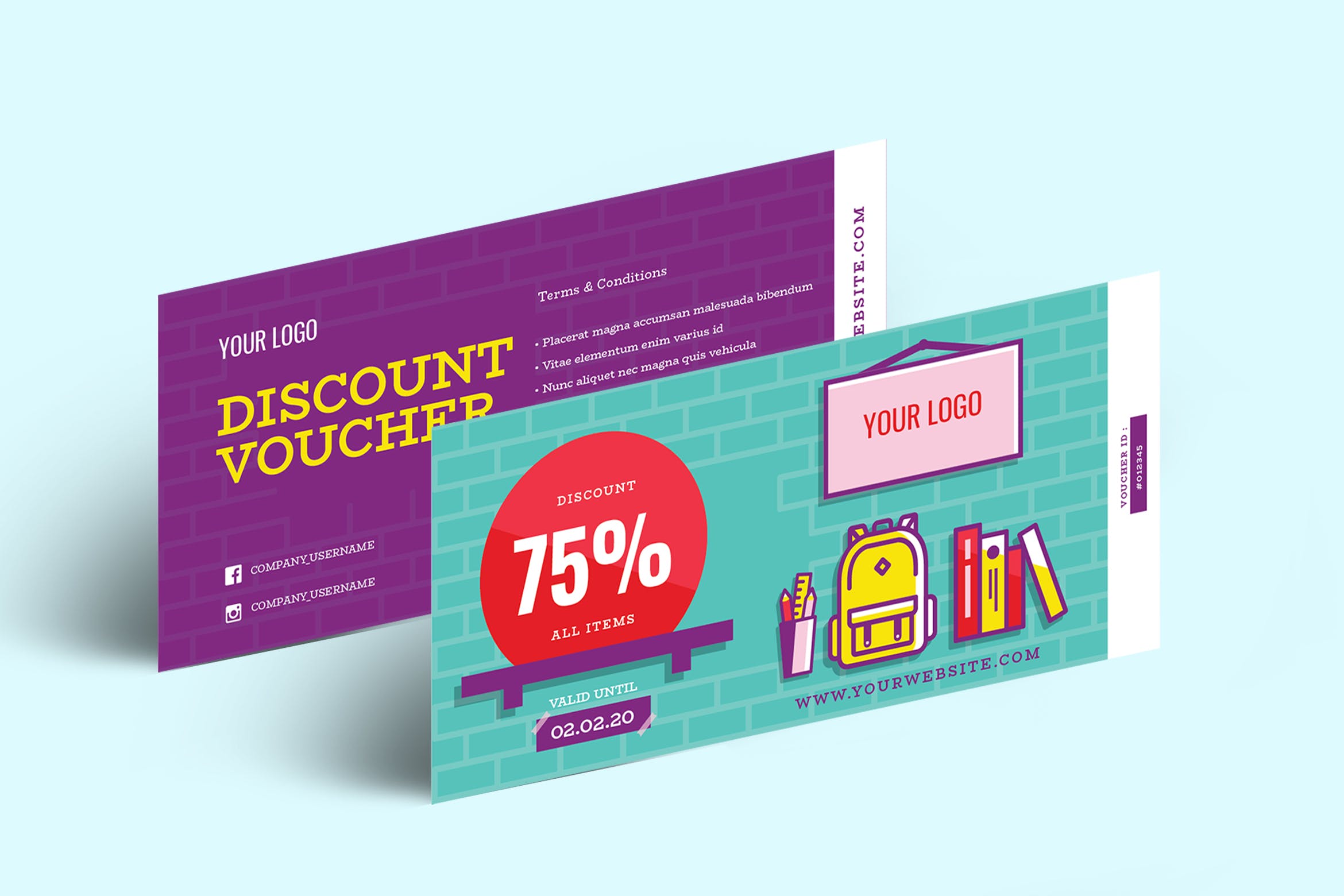 购物折扣金券/优惠券版式设计模板v7 Gift Voucher Vol.7插图