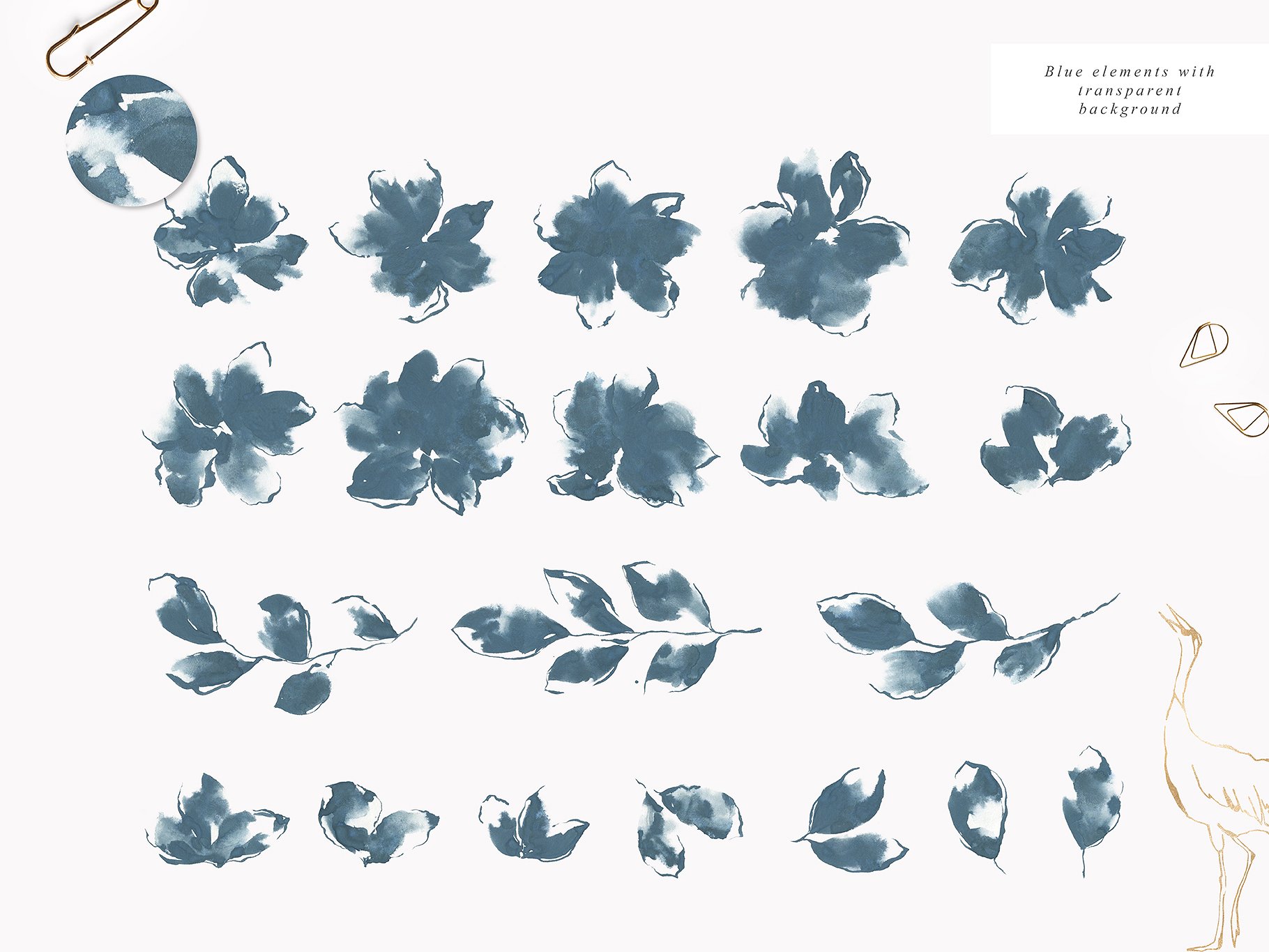 蓝色灵感水彩插画集 Blue Inspiration Collection插图(4)