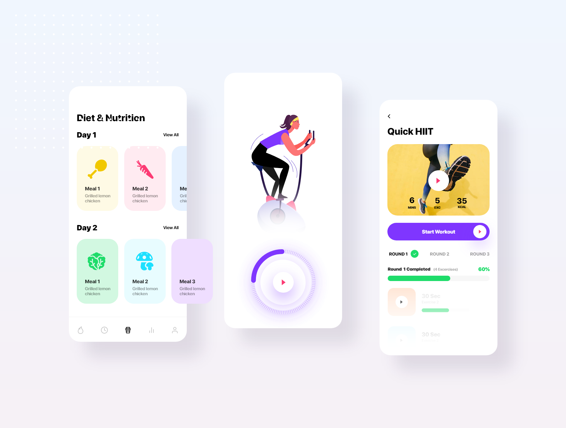 素材库下午茶：健身运动类APP应用UI设计套件[XD]插图(8)