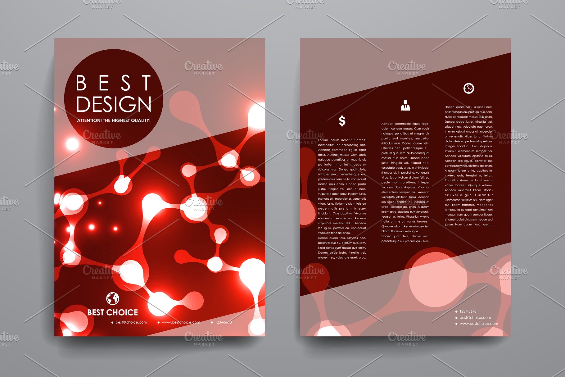 抽象图形背景小册子模板 Beautiful Brochures插图(3)