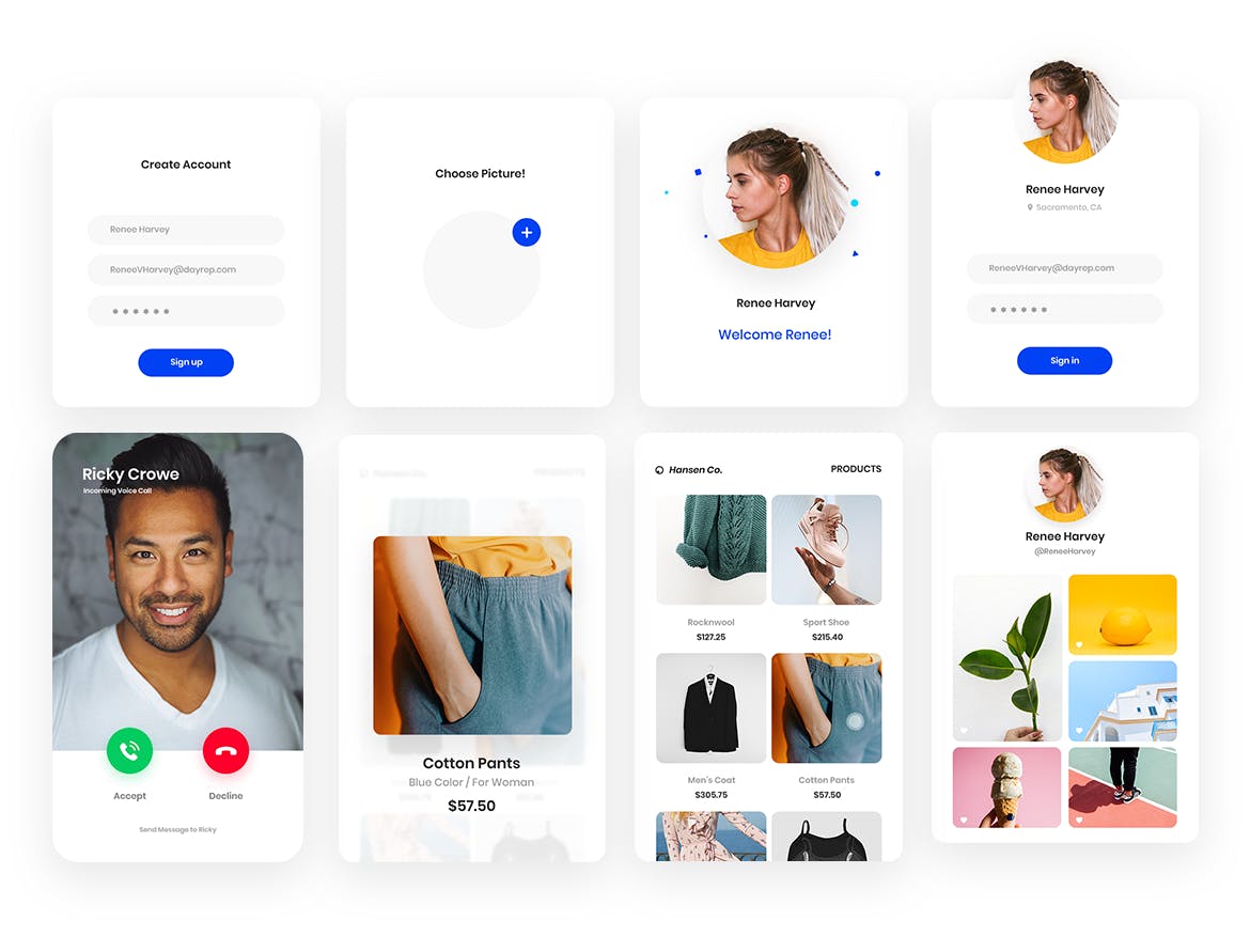 100个APP＆Web原型UI界面设计元素下载 Web Elements插图(7)