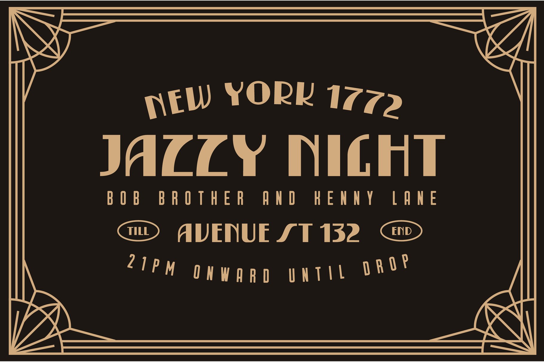 20世纪20年代装饰艺术英文字体&纹理 Serendior | Font & Seamless Patterns插图(2)