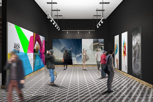 海报油画艺术品展览样机Vol.7 Exhibition Mockup [vol 7]插图(5)