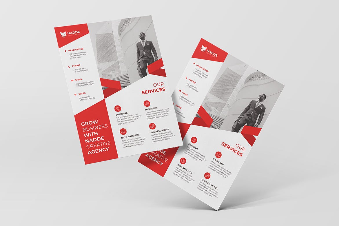 经典实用通用性强的企业宣传传单设计模板 Corporate Flyer插图(1)