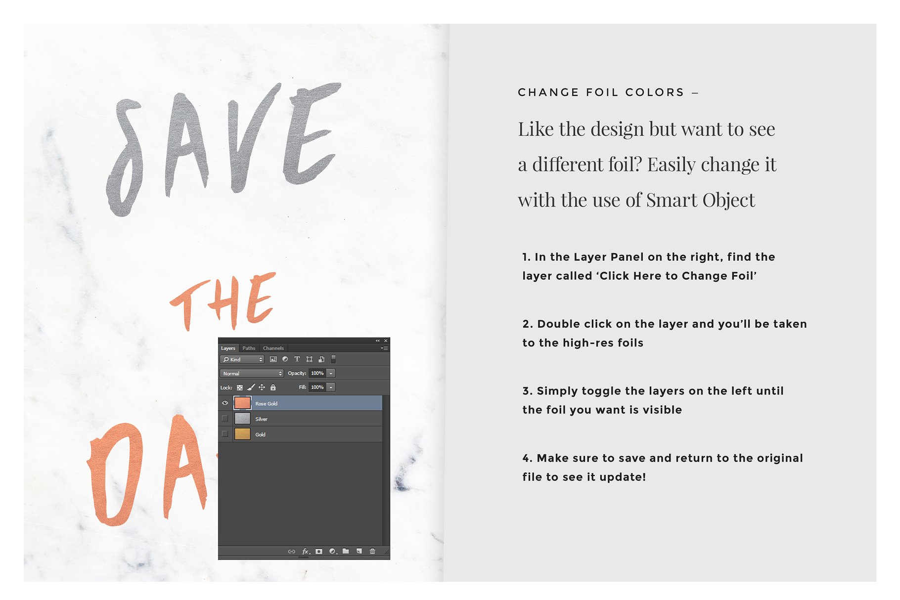 精致简约大理石背景婚礼设计物料模板 Minimal Marble Wedding Collection插图(4)