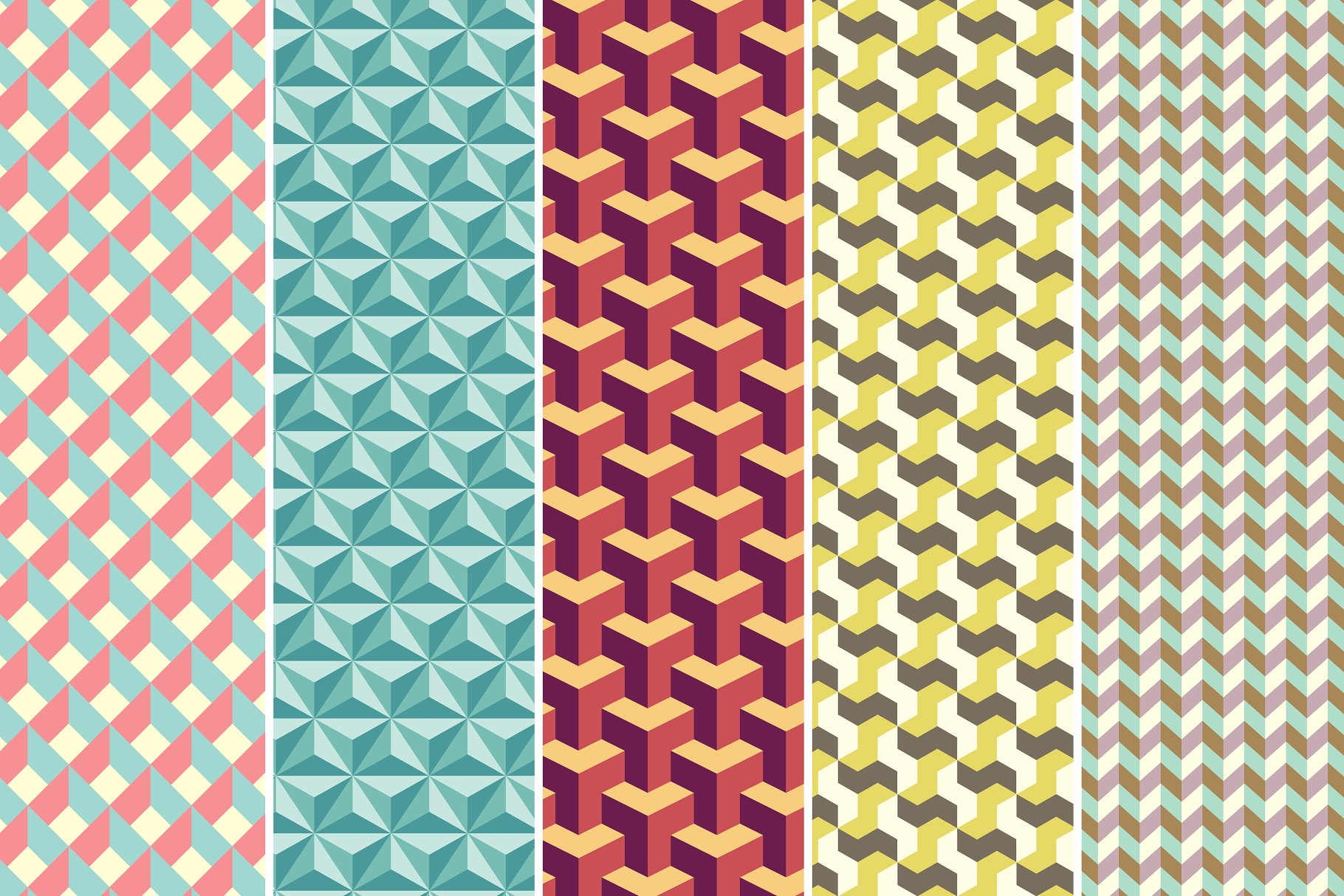 无限延伸图形矢量纹理 Infinite Vector Geometry Patterns插图(5)