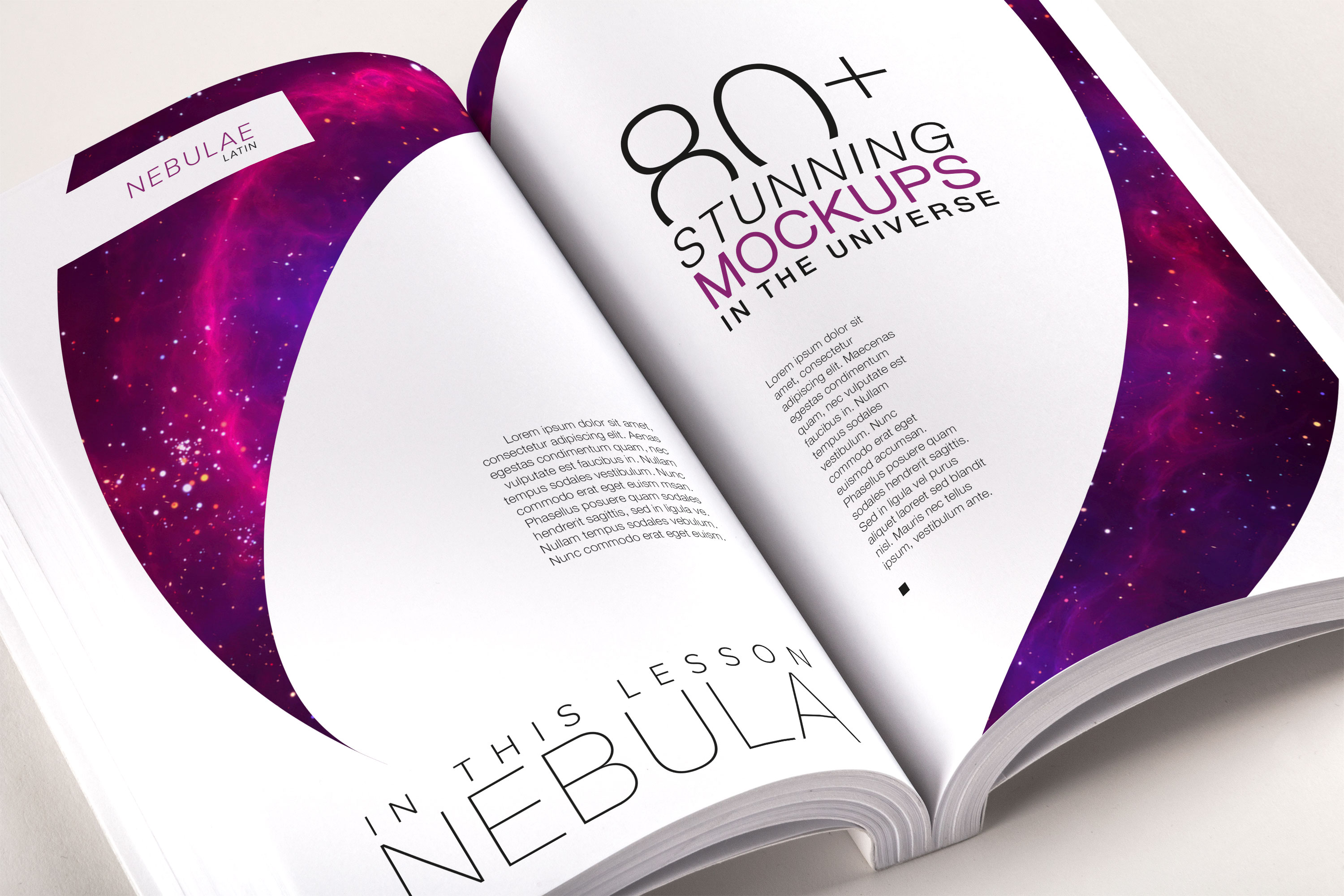 软封图书内页排版印刷效果预览PSD样机02 Softcover Trade Book PSD Mockup 02插图