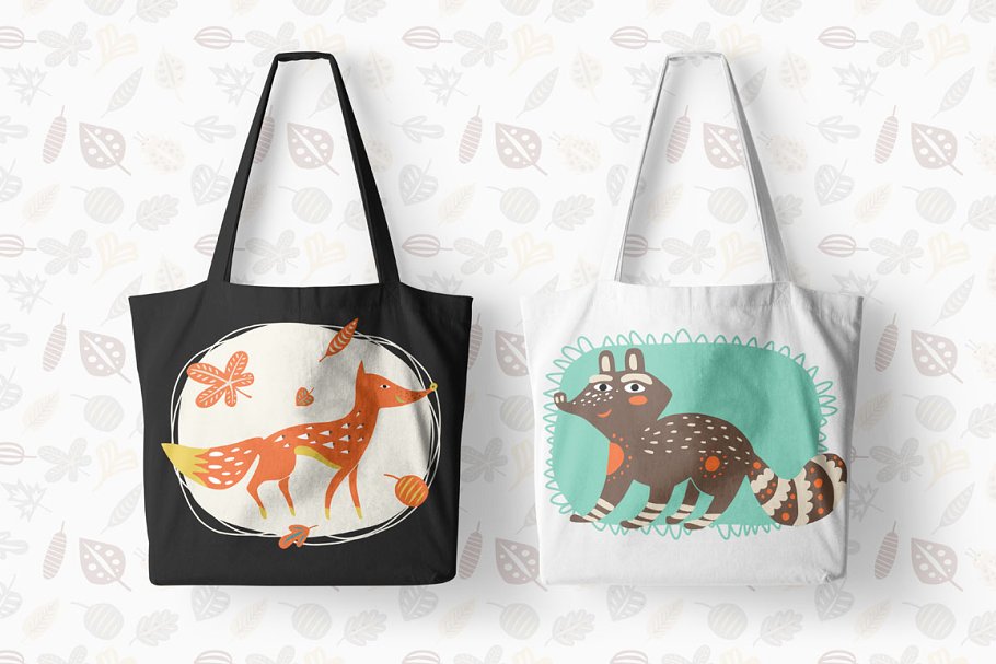 可爱的森林动物剪贴画 Cute Forest Animals Clipart插图(2)