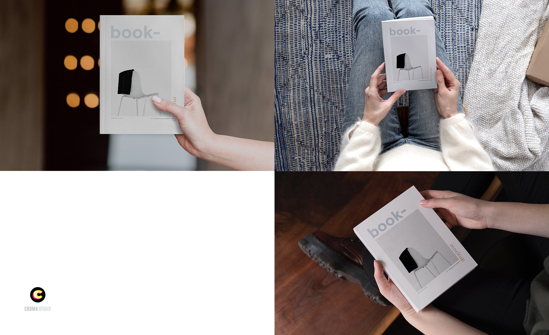 图书封面设计手持预览图样机模板01 Book Mockups vol01插图(3)