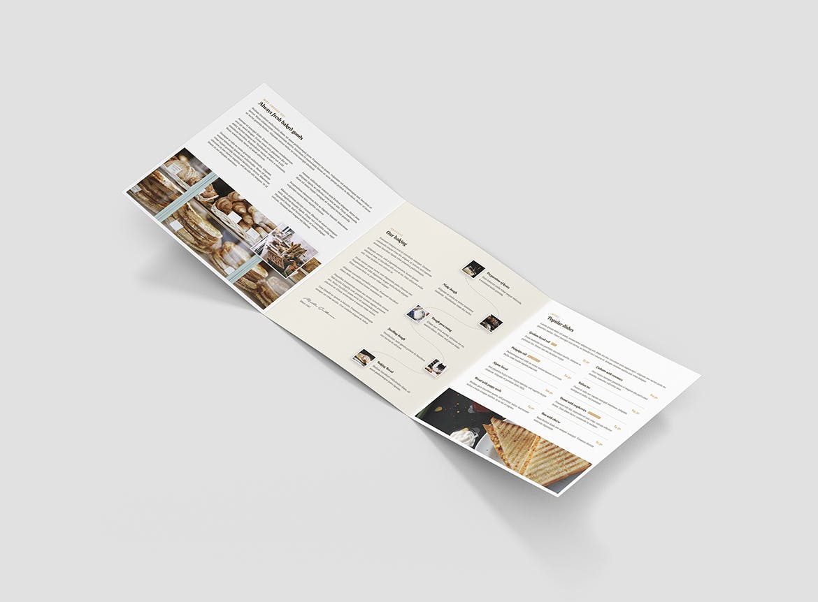 5合1面包店折页宣传单设计模板合集 Bakery – Brochures Bundle Print Templates 5 in 1插图(6)