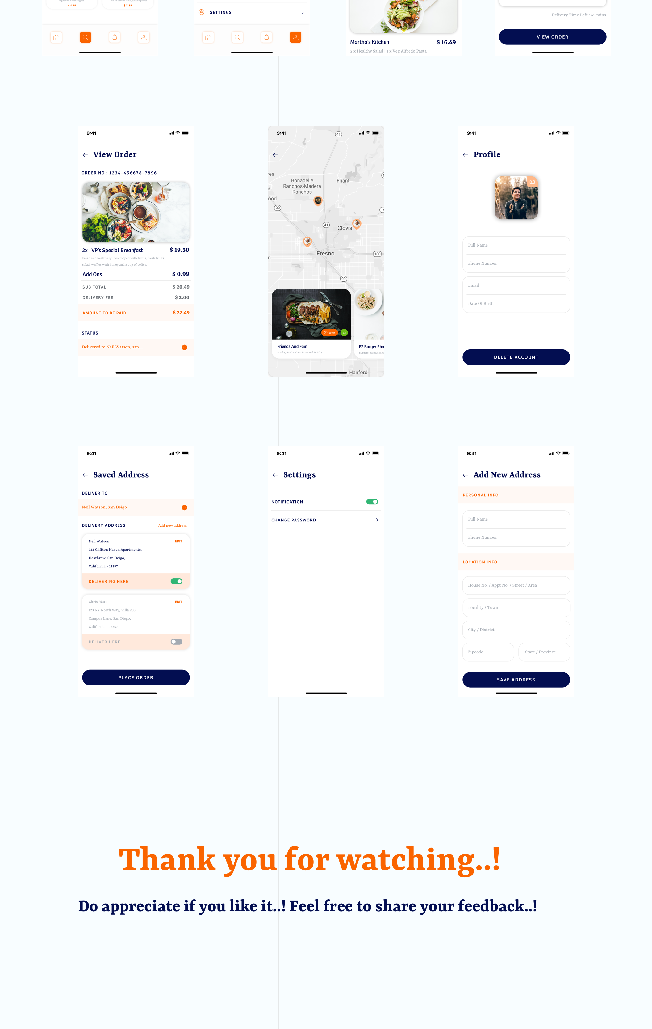素材库下午茶：食品配送/送餐主题App  iOS UI设计素材库精选套件[Sketch]插图(3)