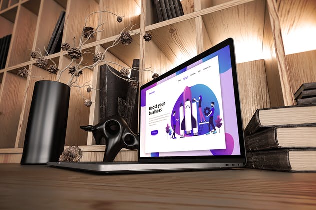 真实场景Macbook笔记本网页UI设计展示样机v1 MacBook Pro V.1插图(6)