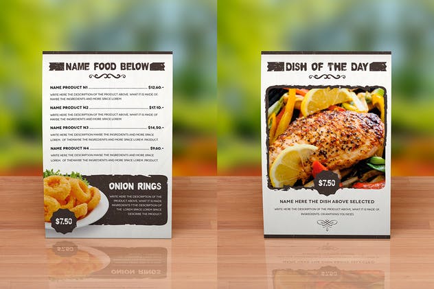 意大利餐厅西式餐厅食品菜单设计模板 The Ristorante Food Menu Illustrator Template插图(7)