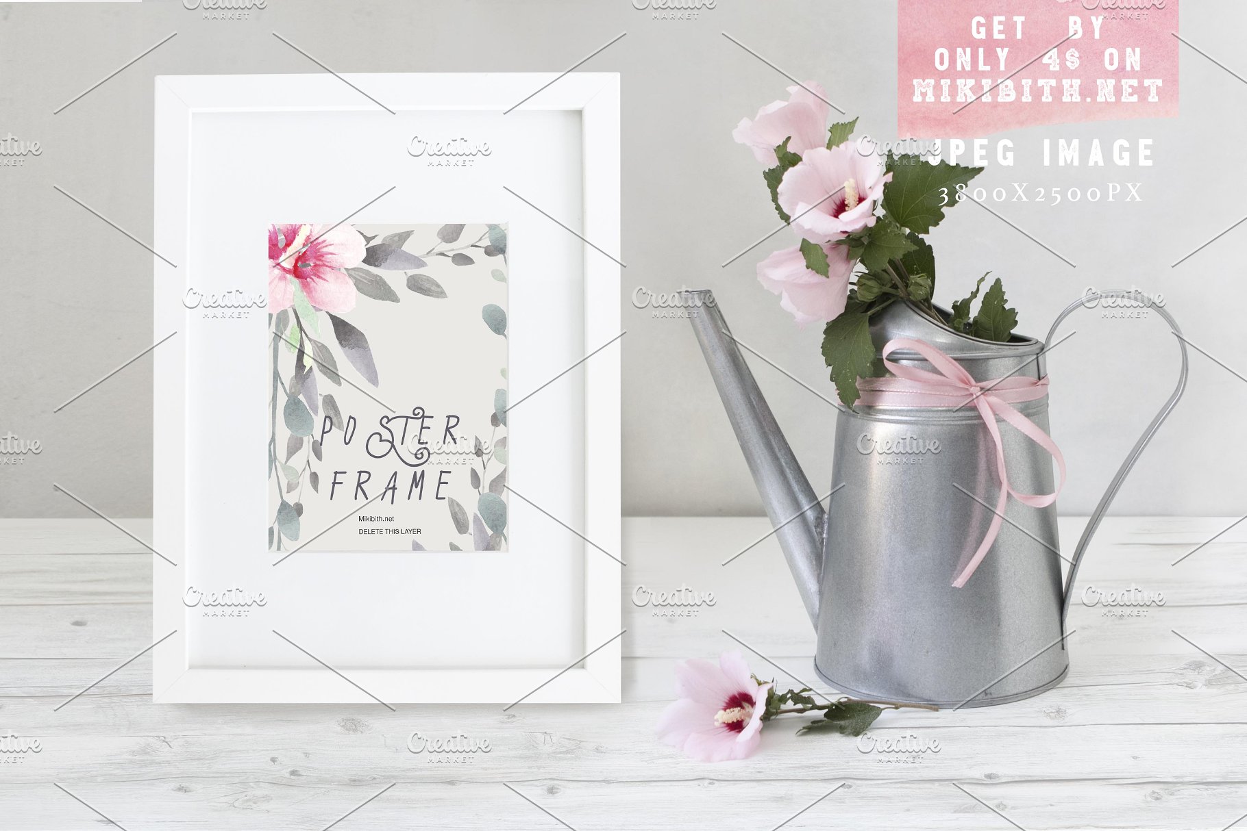 海报画报框样机 Poster frame mockups插图(4)