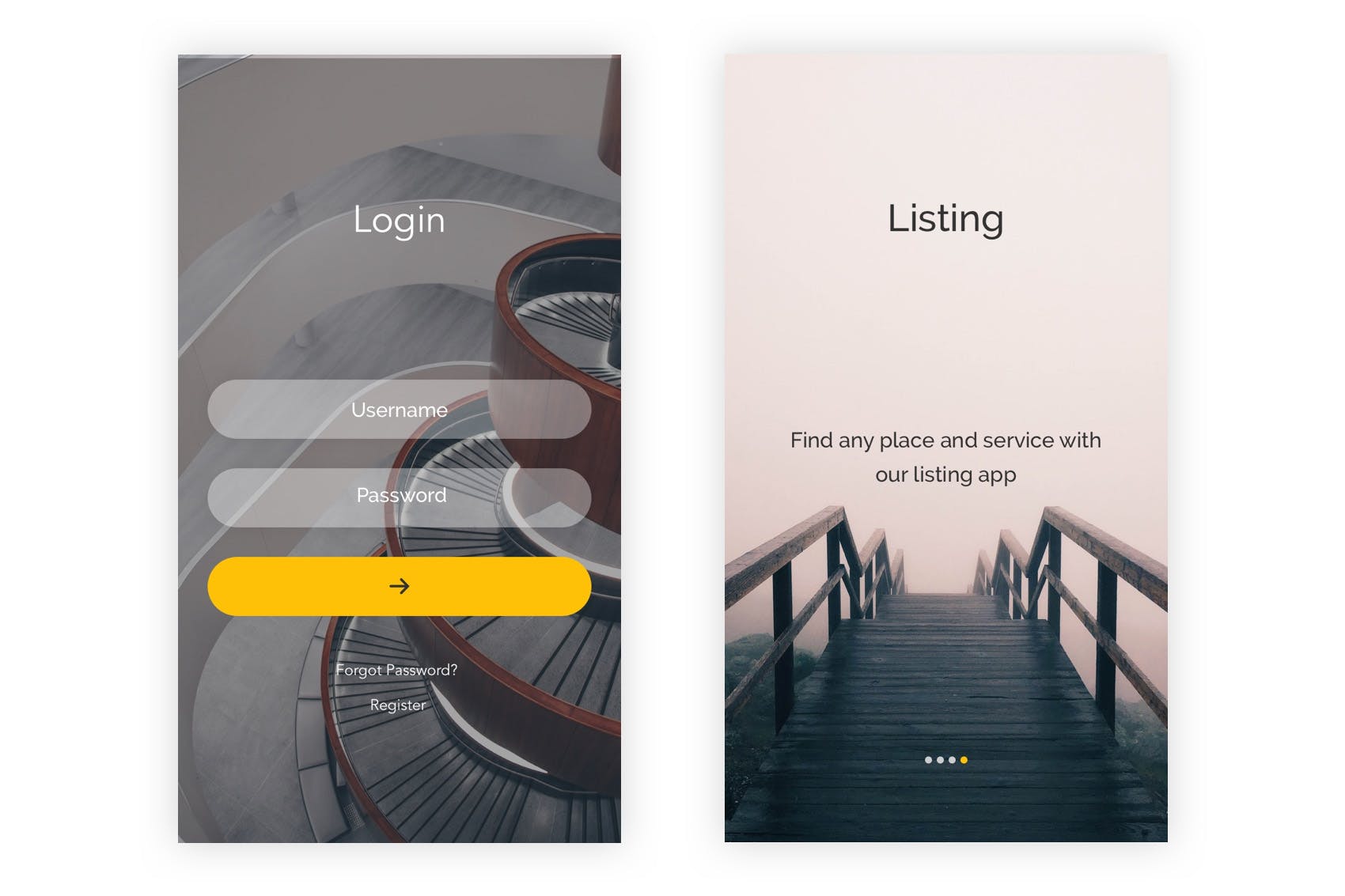 目录列表&黄页APP应用UI设计素材库精选套件 Directory – Listing Mobile App – Adobe Illustrator插图(1)