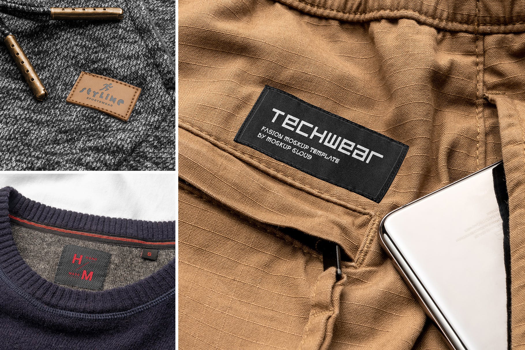 Styline系列服装标签＆吊牌VI设计素材库精选模板v1 Styline – Apparel Labels and Tags Mockups vol 1插图(6)