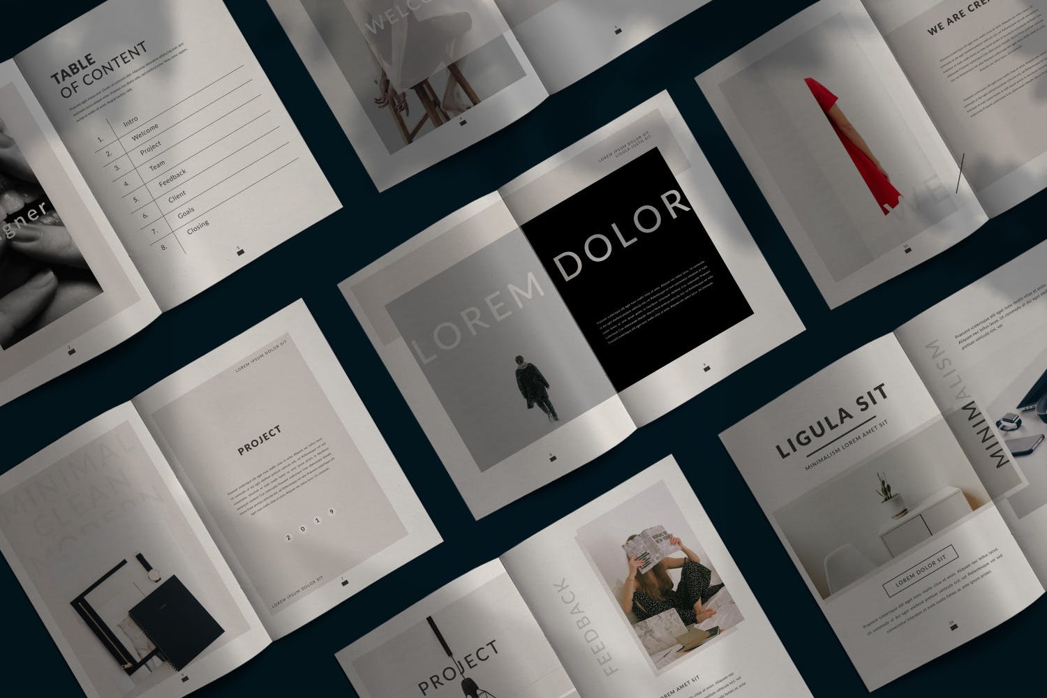 极简主义设计风格企业业务手册素材库精选Lookbook设计模板 Lookbook插图(1)