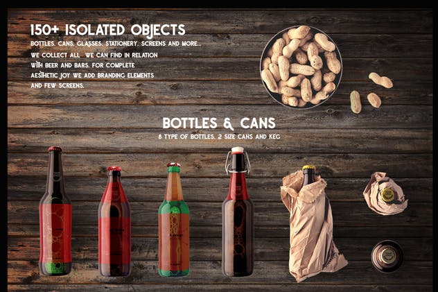 啤酒样机&酒吧巨无霸场景样机模板 Beer & Bar Mockup & Hero Images Scene Generator插图(8)