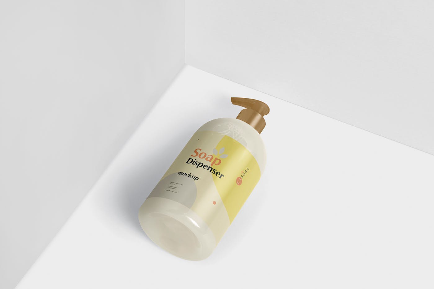 沐浴露/洗发水按压瓶外观设计样机 Soap Dispenser Mockup – Round Shape插图(4)