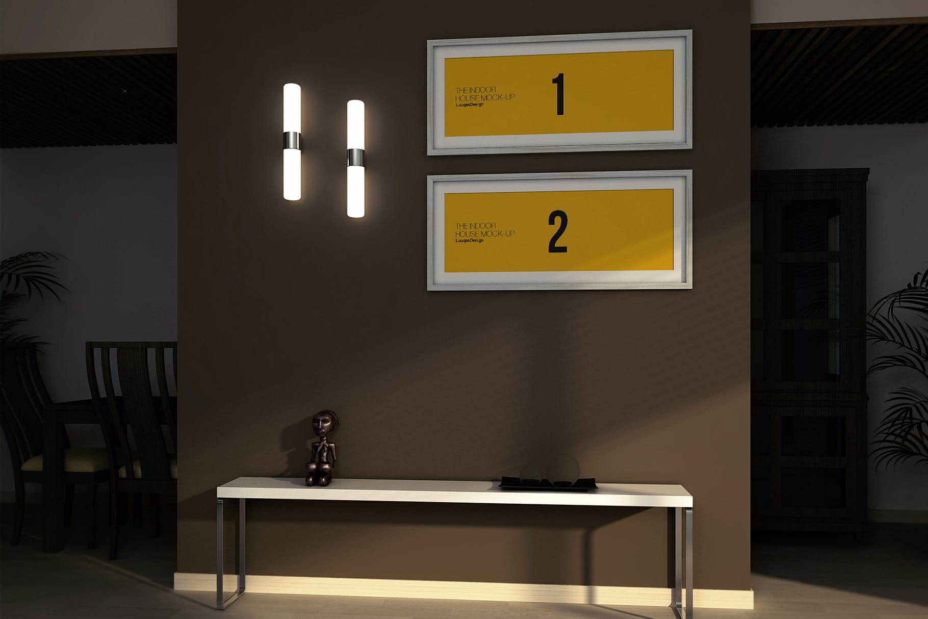 室内装饰画框艺术创作预览样机模板素材 Indoor House MockUp Templates插图(6)