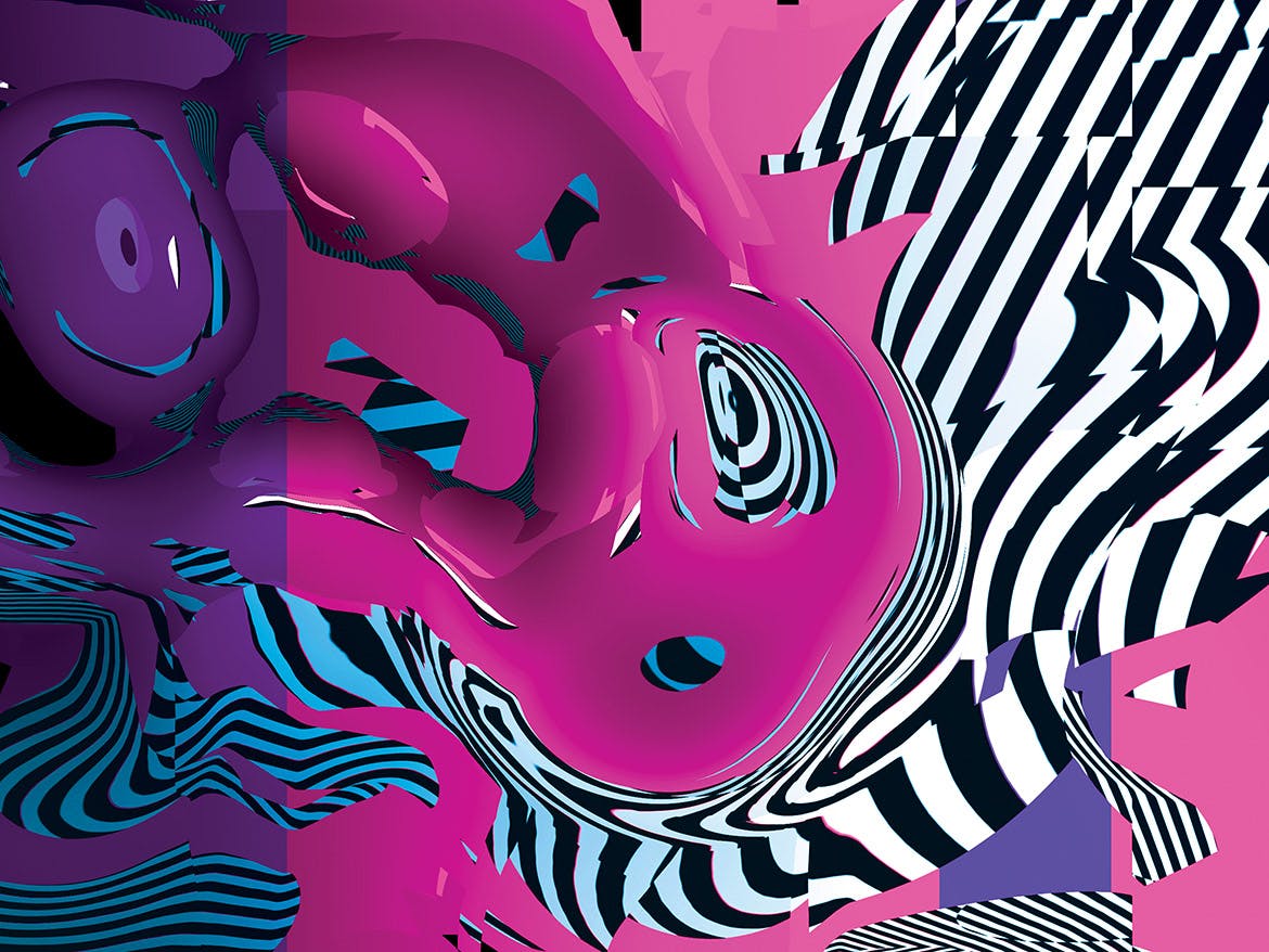 18个时尚炫酷艳丽的五颜六色的聚丙乙烯大理石质感的背景底纹纹理大集合插图(1)