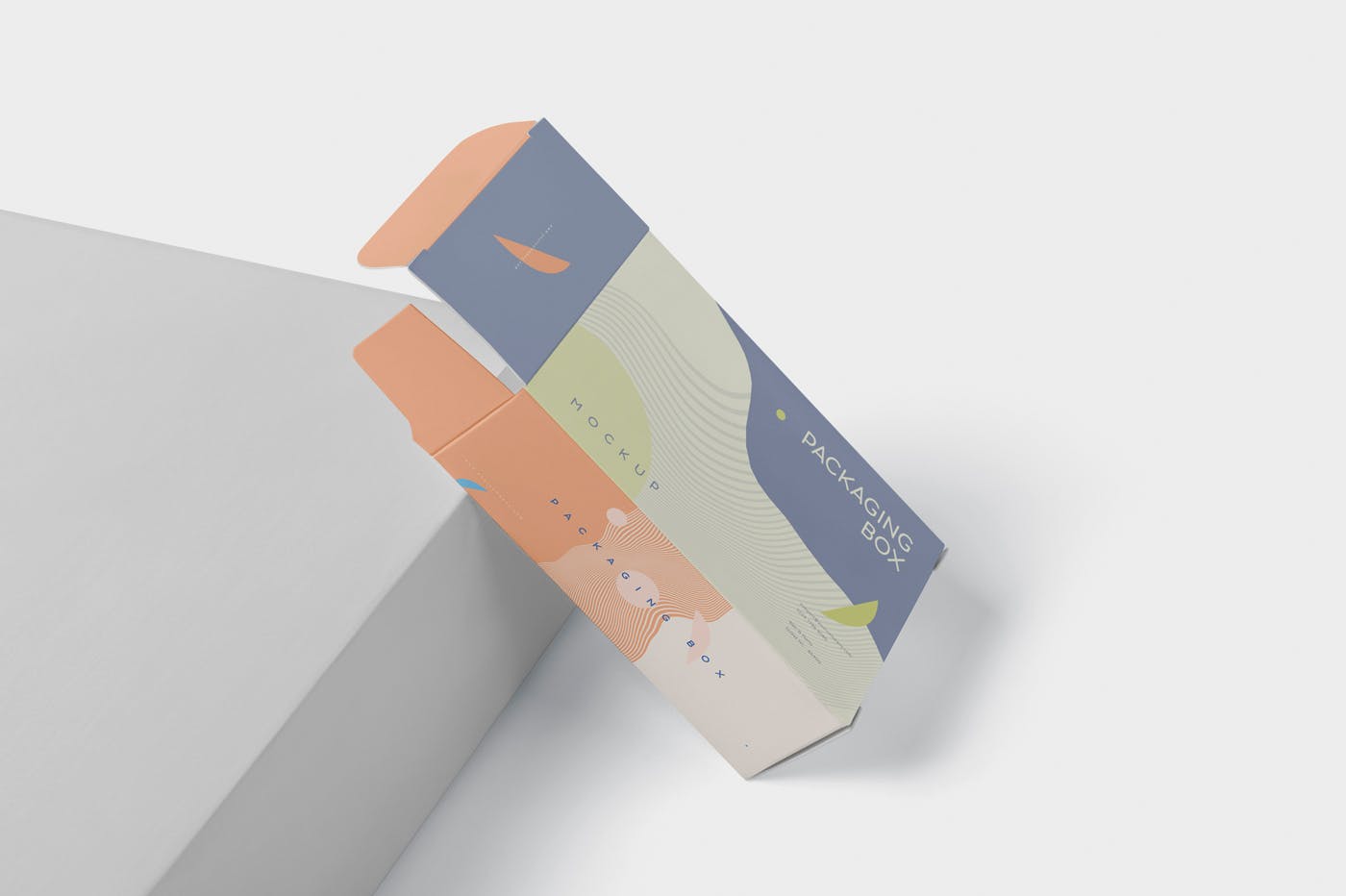 扁平矩形产品包装盒效果图素材库精选 Package Box Mockup – Slim Rectangle Shape插图(2)