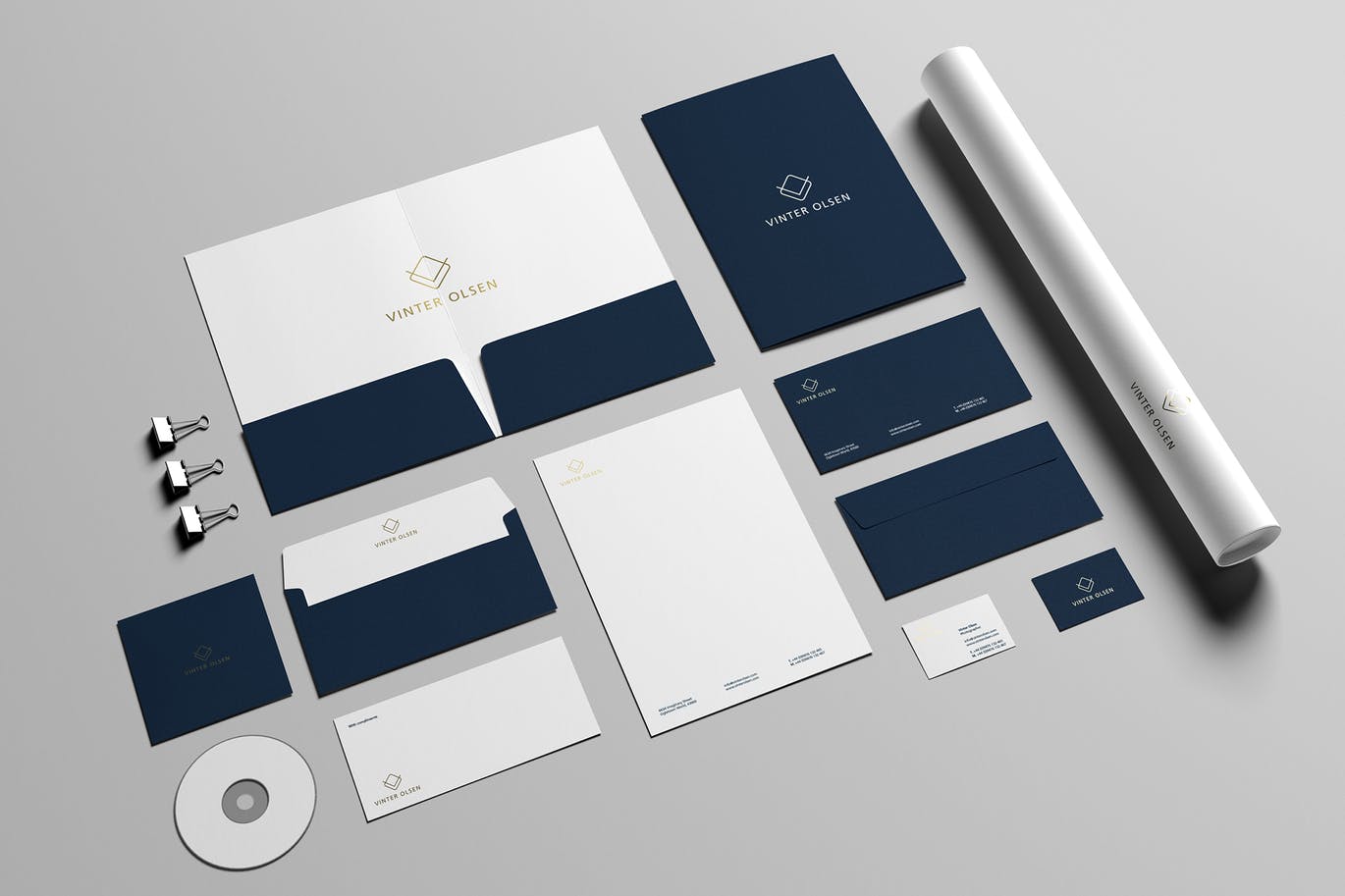 品牌VI设计预览办公用品标准套件素材库精选模板v1 Stationery / Branding Mock-Up插图