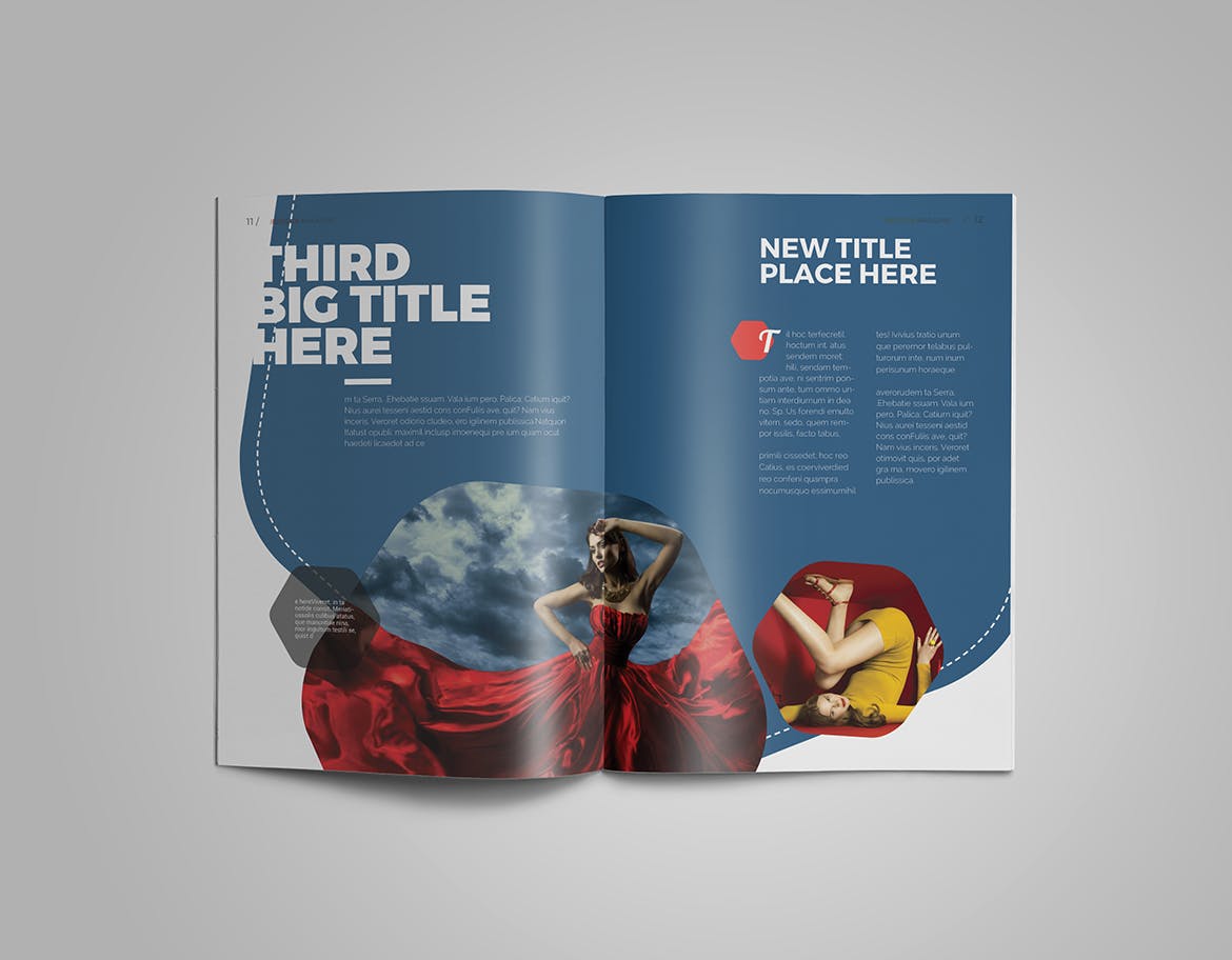 潮流时尚素材库精选杂志排版设计InDesign模板 InDesign Magazine Template插图(8)