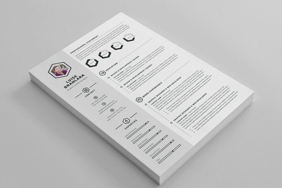 极简主义风格简历模板 Minimal Resume/CV插图(1)