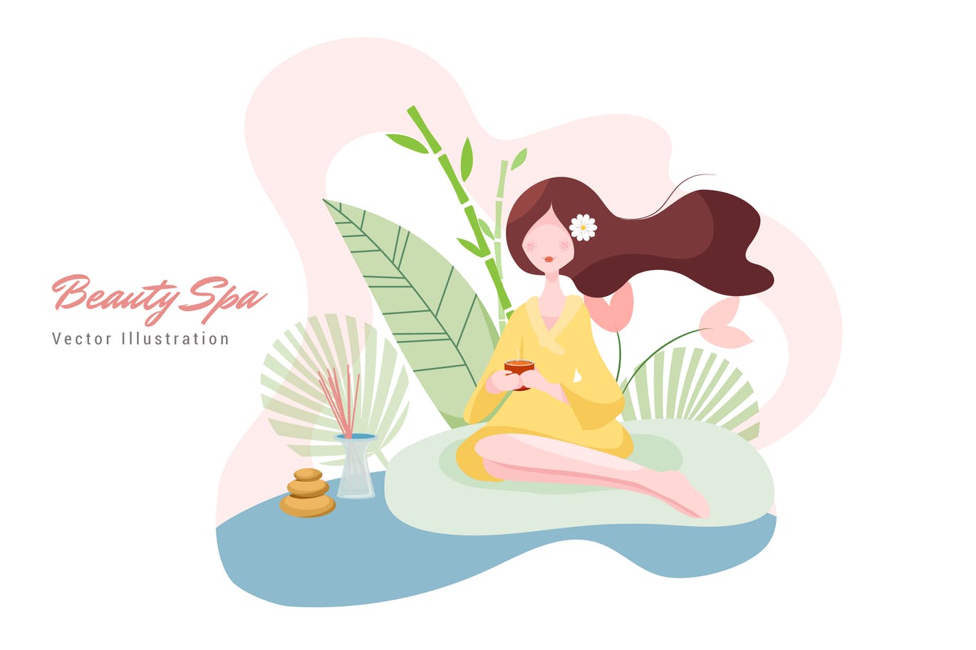 美容SPA主题矢量插画素材库精选素材v1 Beauty Spa Vector Illustration插图