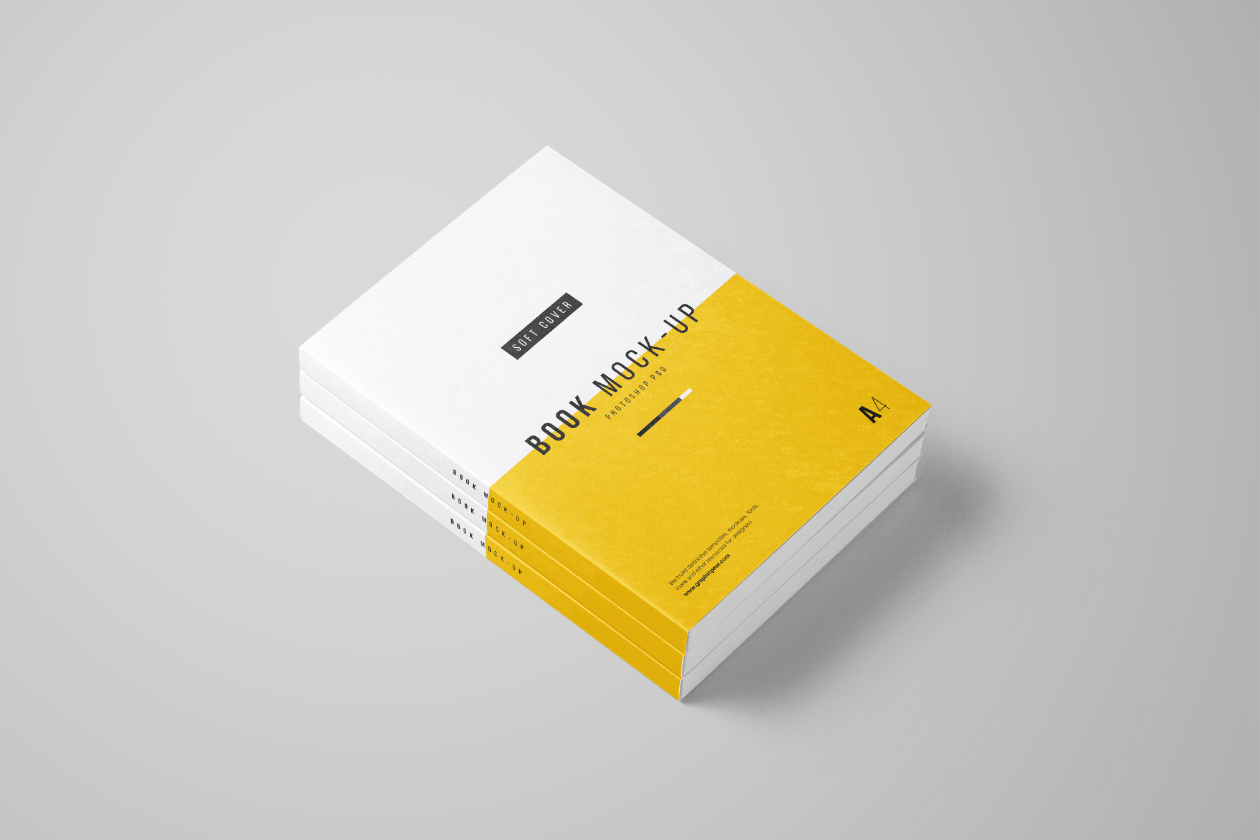 A4标准尺寸图书内页排版设计图样机模板 Photoshop A4 Book Mockup插图(6)