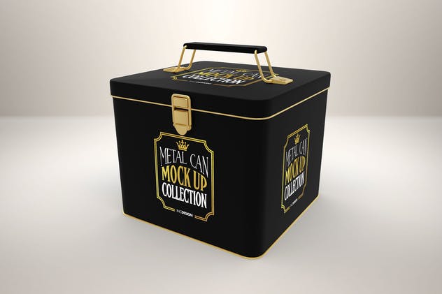 金属盒子瓶罐包装样机v2 Vol. 2 Metal Can Mockup Collection插图(7)