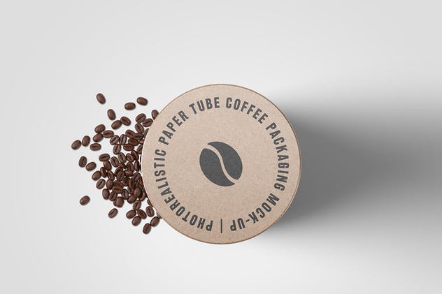茶叶/咖啡豆纸筒外观包装样机模板 Paper Tube Coffee Package Mock Up插图(7)