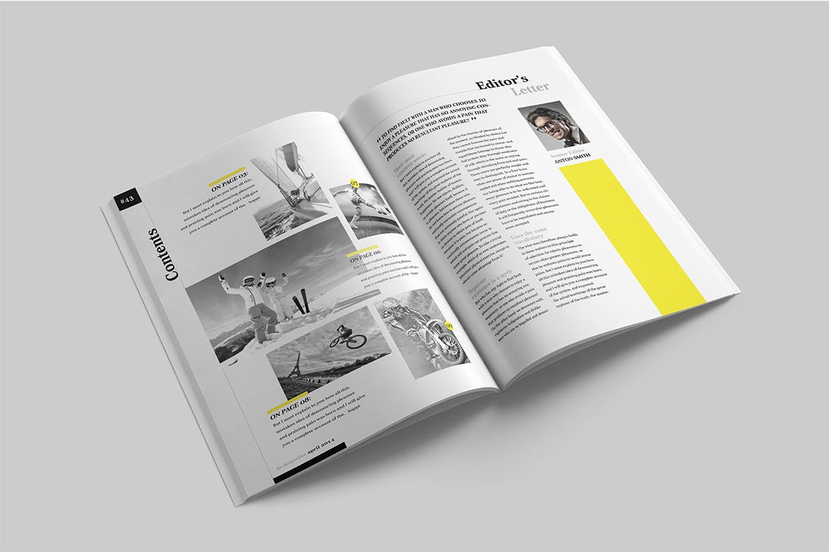 人物/财经/商业主题适用的杂志设计模板 Magazine Template插图(1)