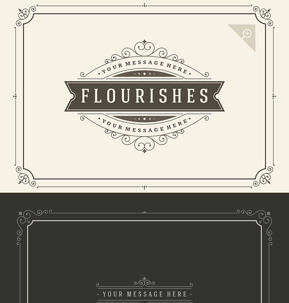 60年代复古风格简约装饰邀请函模板 60 Vintage ornament invitations插图(2)