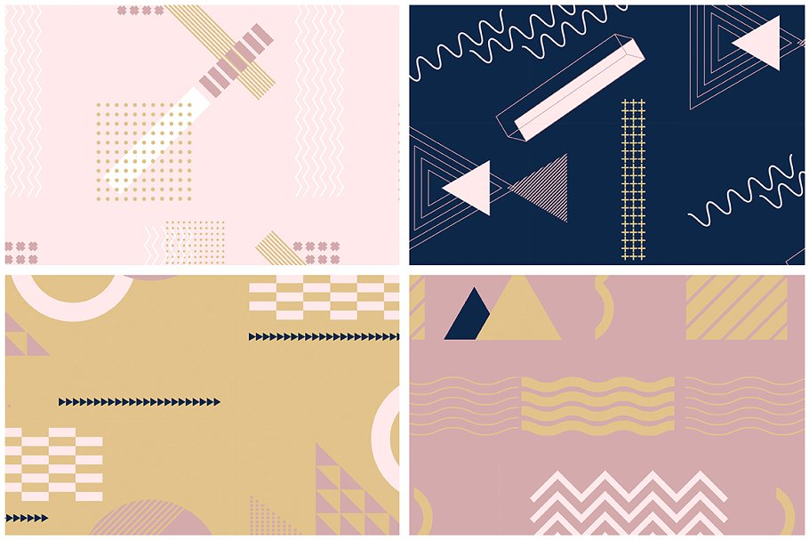 女性孟菲斯风格图形纹理背景 Girlboss Memphis Style Patterns插图(12)