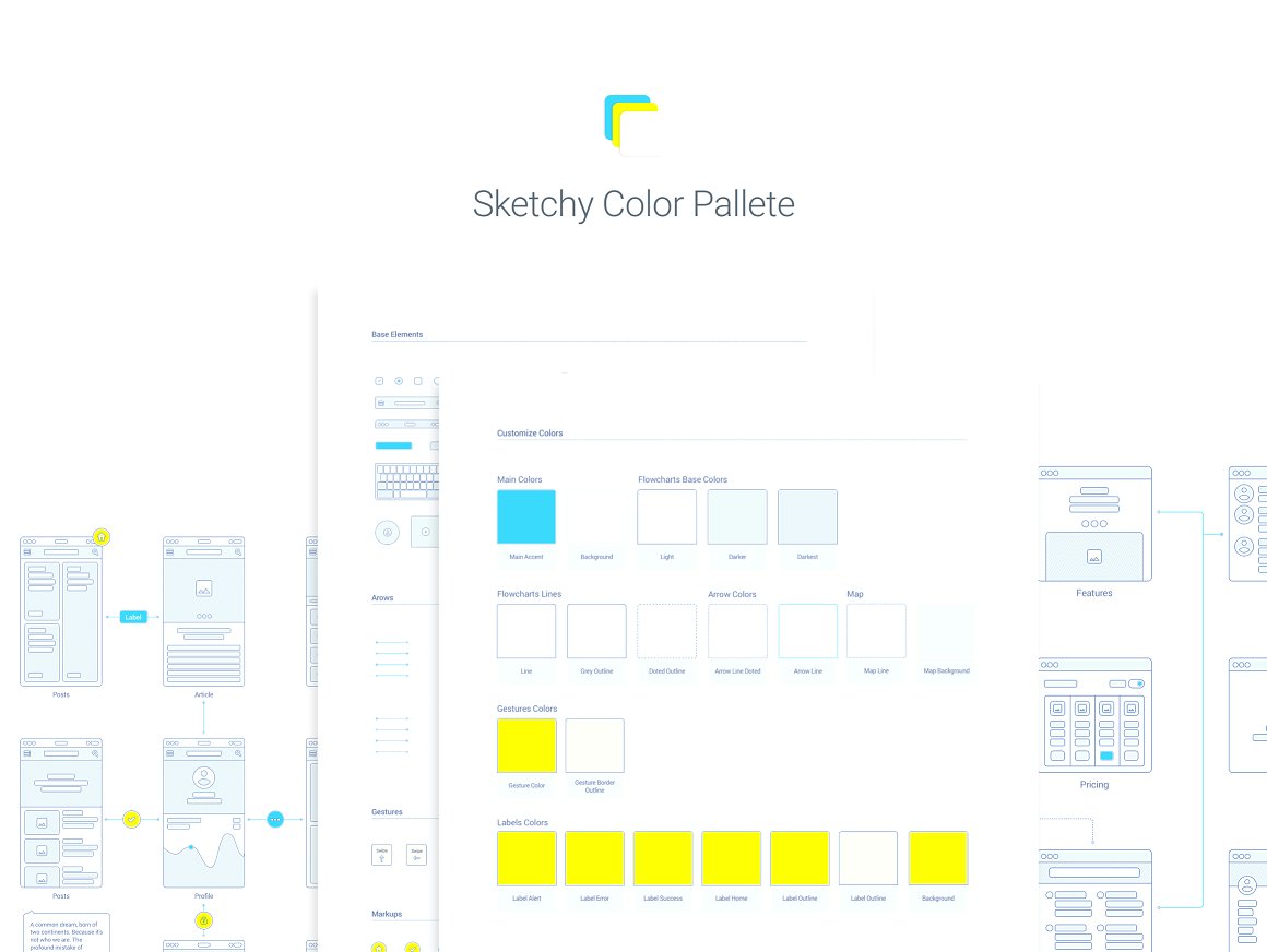 手机应用和网站用户业务流原型套装 UX Flow | Wire Prototyping System插图(13)