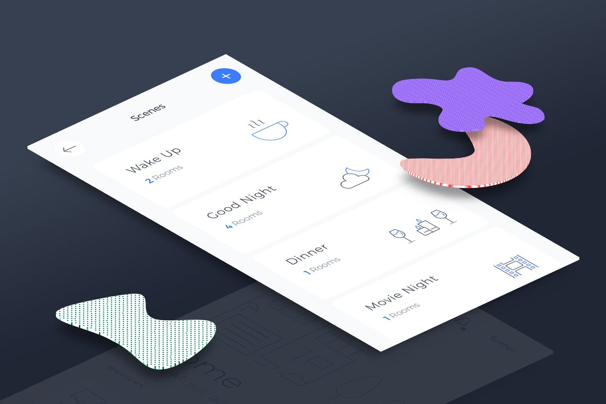智能家居APP应用场景模板 Smart Home Scenes Mobile Ui插图