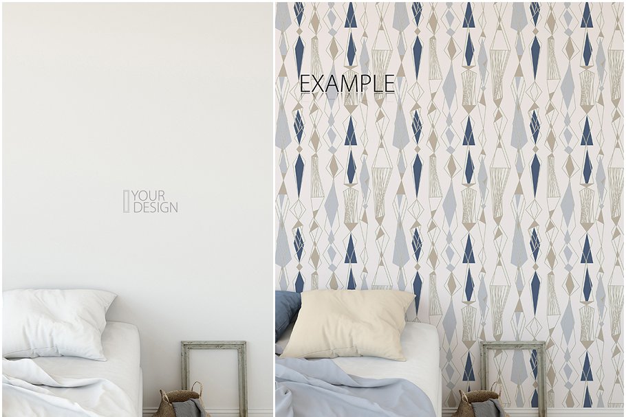 家居室内墙纸&相框画框样机模板 Interior Wall & Frames Mockup – 4插图(10)