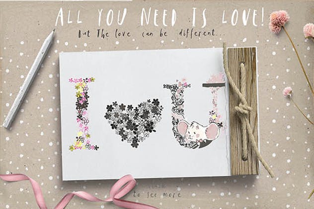 农场の爱水彩插画元素合集 LOVE IN THE FARMHOUSE插图(6)