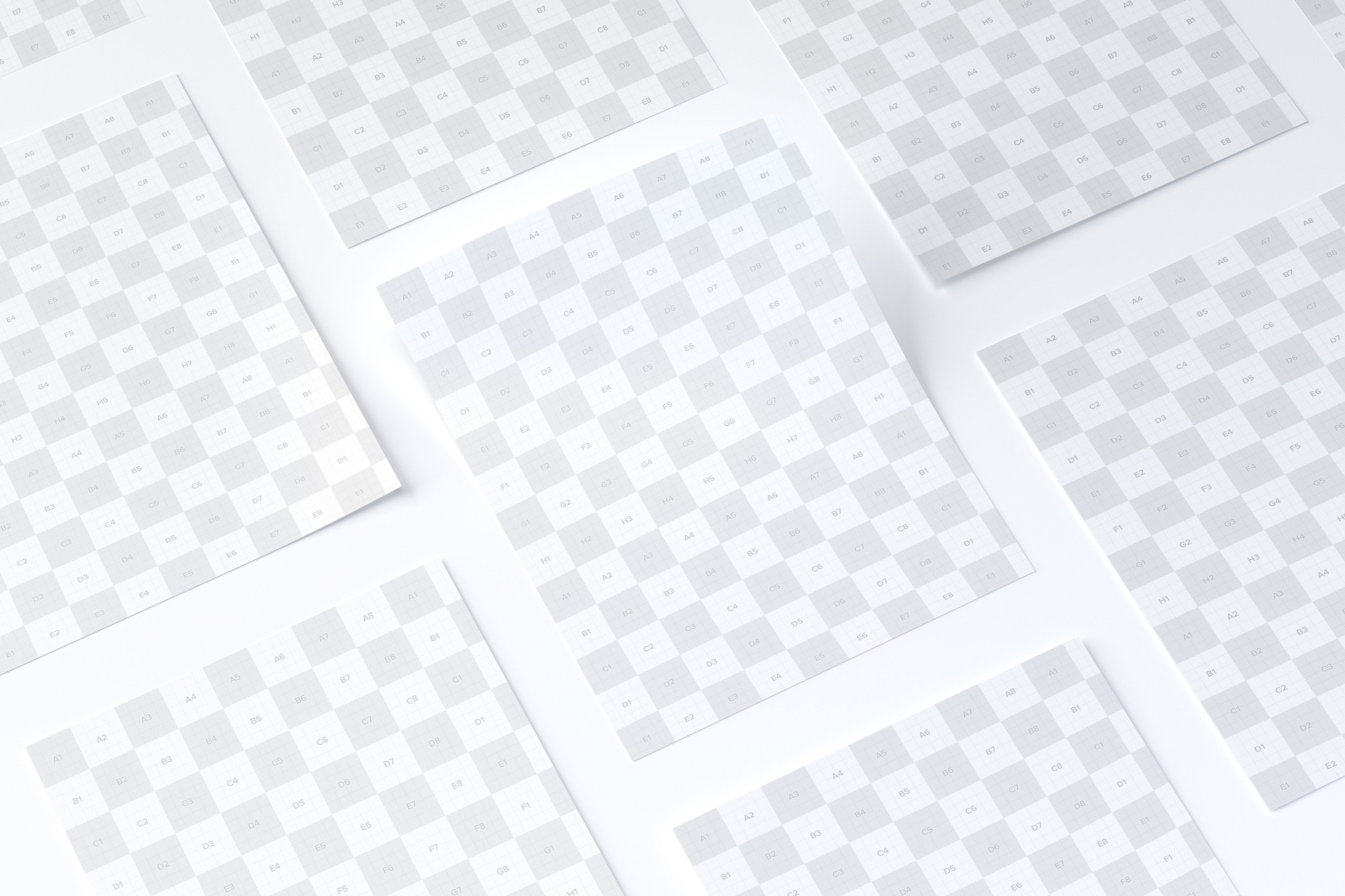 信纸规格传单设计等距样机模板02 Letter Flyer Mockup 02插图(1)