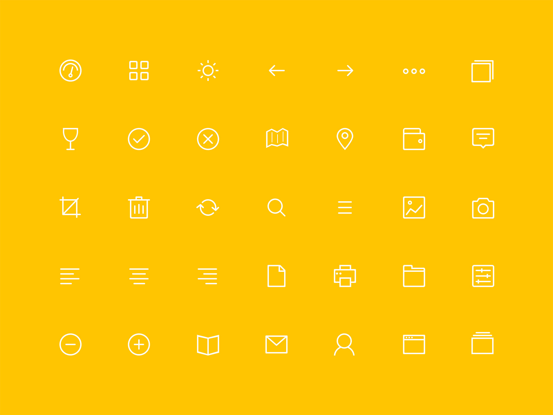 35 Thin Icons