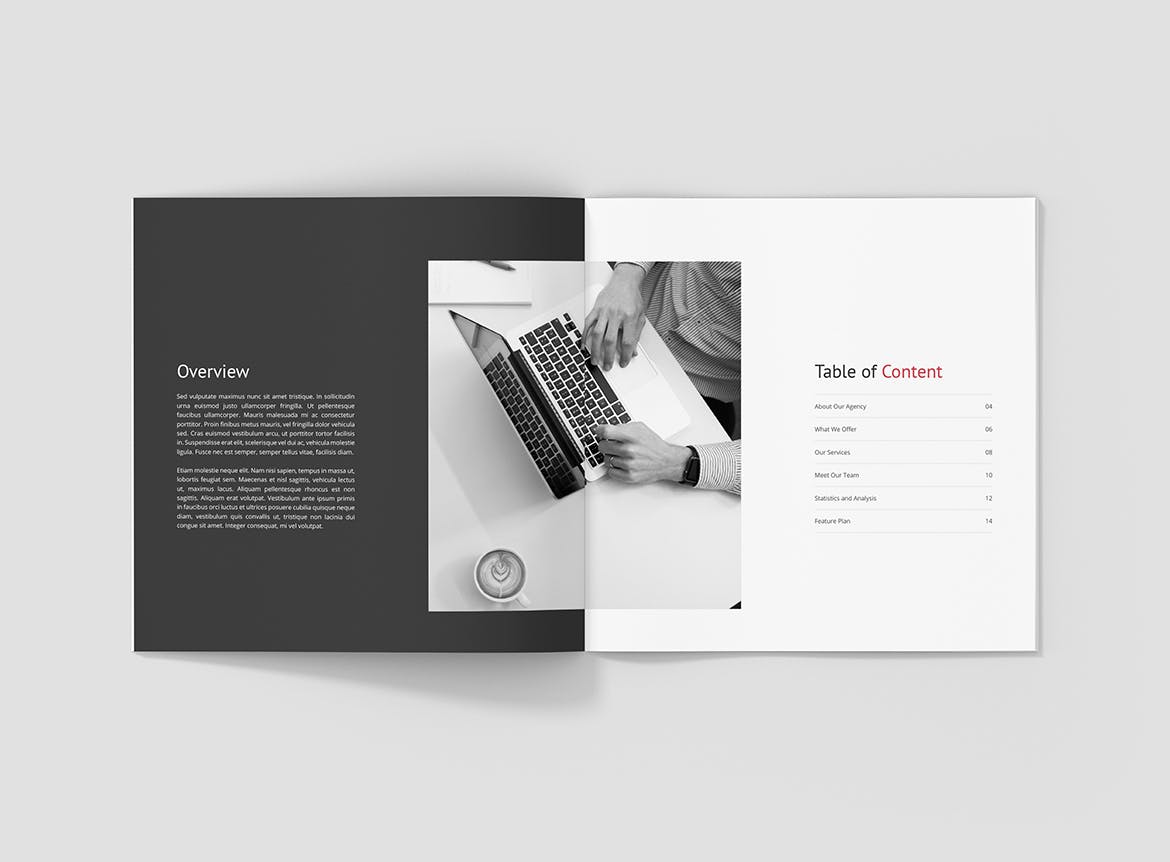 方形企业宣传画册/年度报告设计模板 Business Marketing – Company Profile Square插图(2)