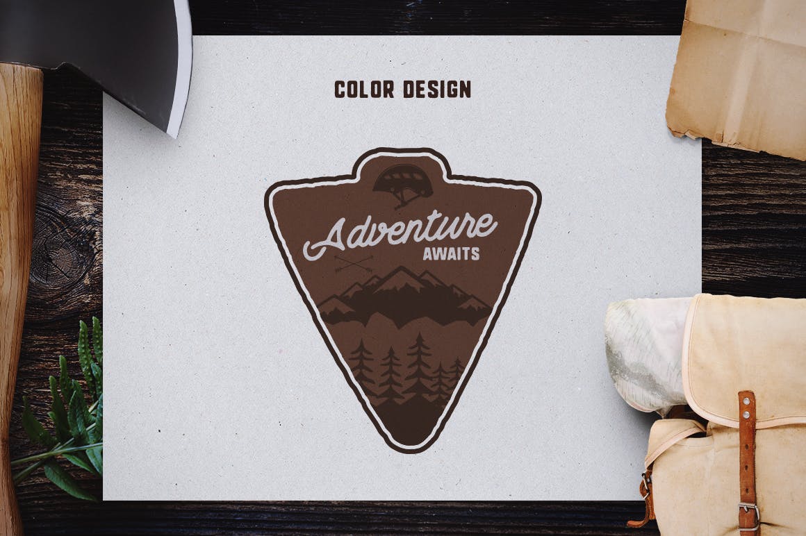 复古户外品牌徽标/标签/Logo标志设计模板 Vintage Outdoor Activity Labels / Logo Templates插图(1)