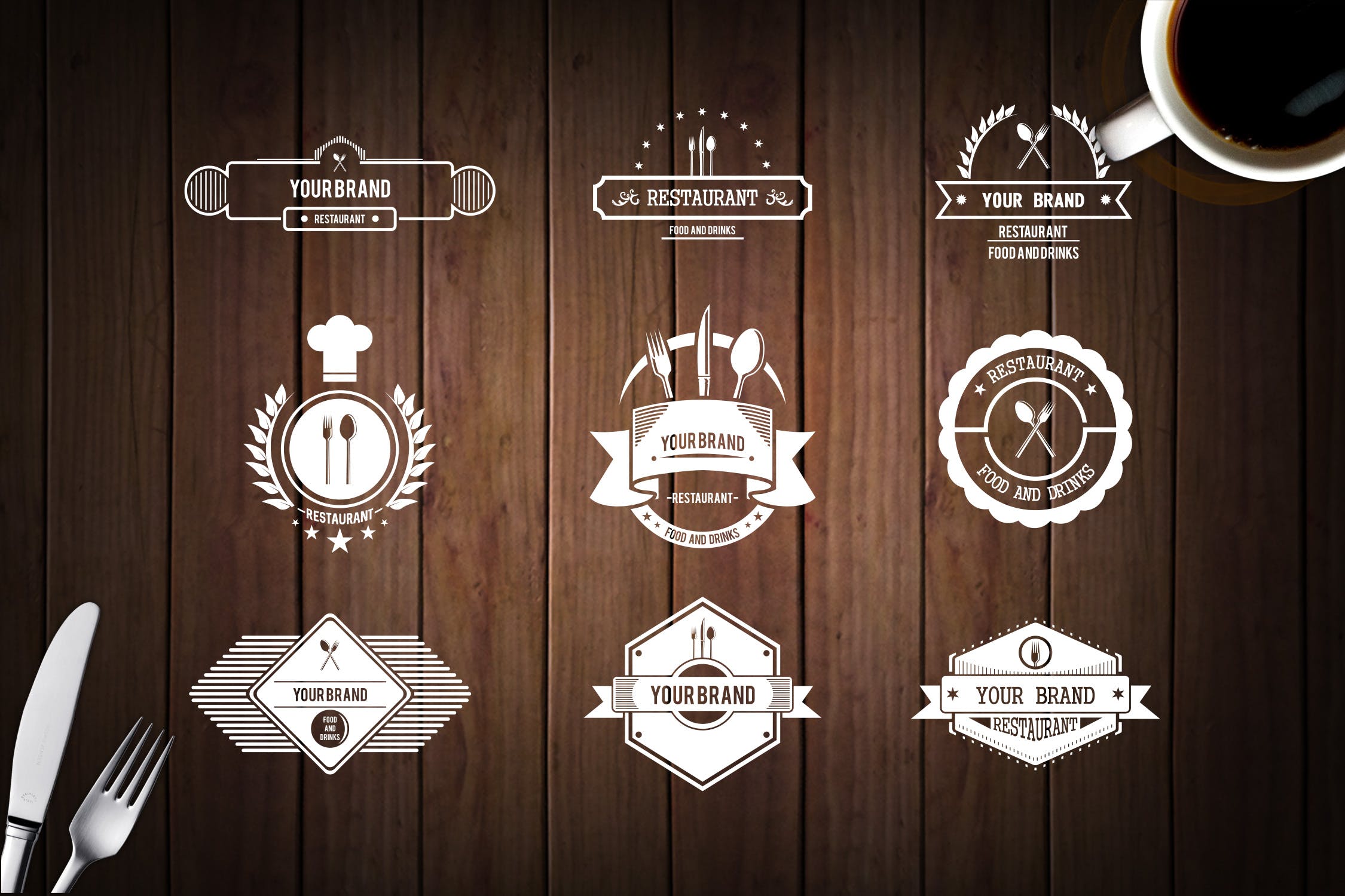 餐厅餐馆品牌Logo设计模板 Restaurant Logo插图