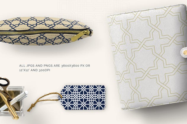 伊斯兰民族艺术几何图形图案素材 Islamic Art Vector Patterns插图(3)