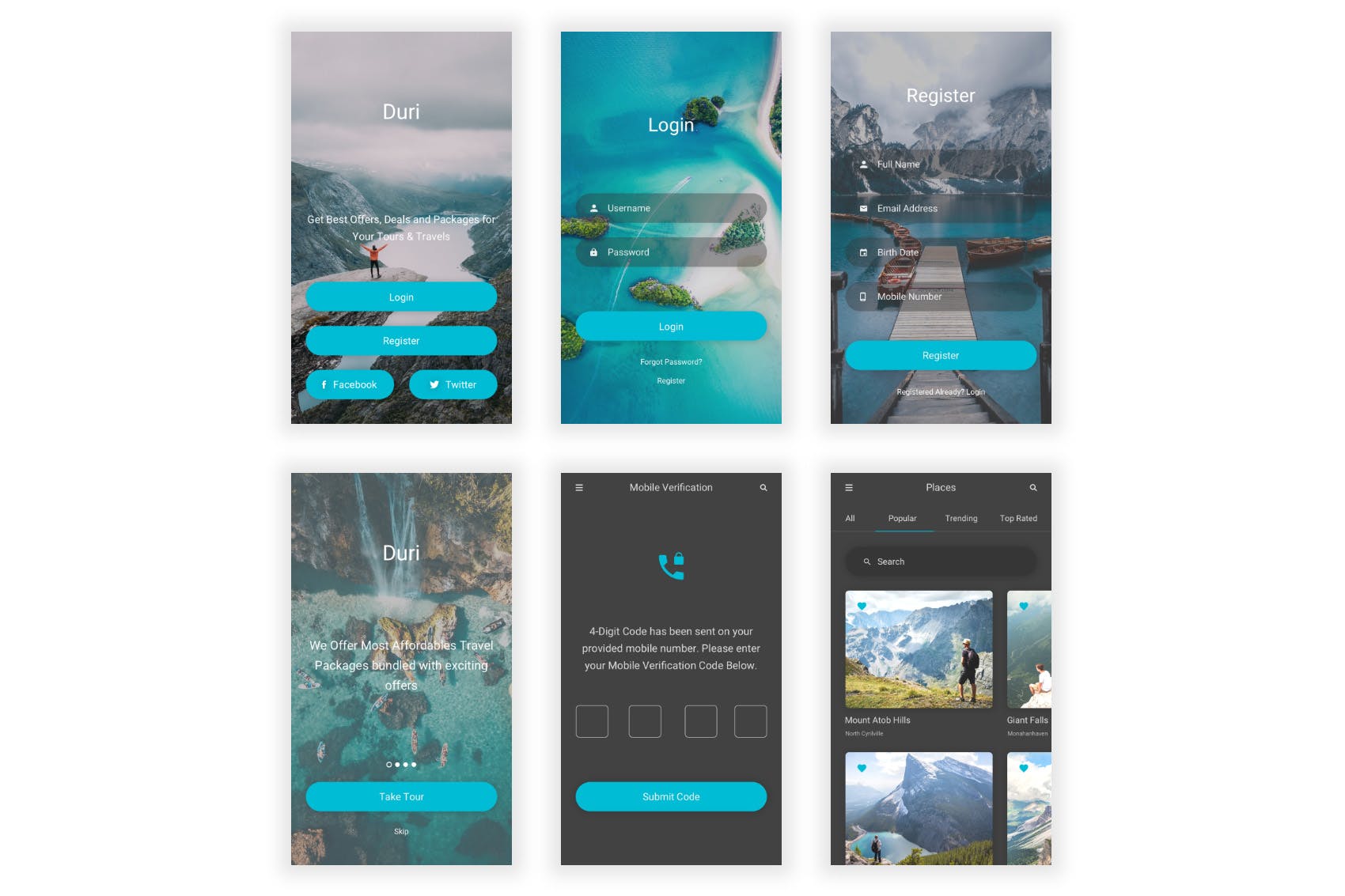 旅行＆机票在线预订APP应用UI设计Sketch模板 Duri – Travel & Flight Booking Figma UI Kit插图(15)